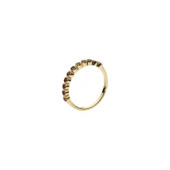 LUND COPENHAGEN ALLIANCE RING I 8 KARAT GULD MED 11X1,75MM RØGKVARTS - 307783-05