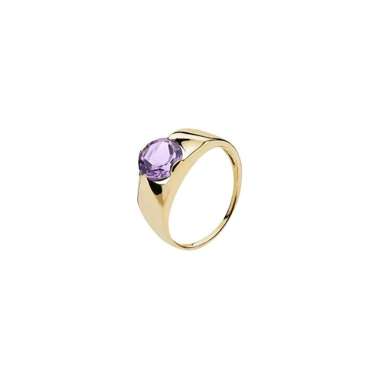 LUND COPENHAGEN GULDRING 8 KARAT MED AMETYST - 3077642-01