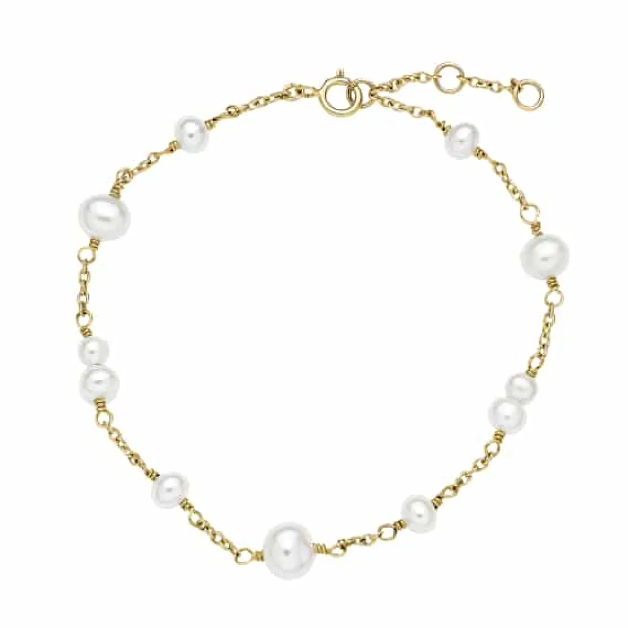 LUND COPENHAGEN 8 KARAT GULD ARMBÅND MED PERLER - 3011369-33