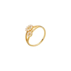 LUND COPENHAGEN MARGUERIT SPLIT-RING FORGYLDT SØLV - 9075008-M