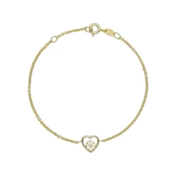 LUND COPENHAGEN MARGURIET FORGYLDT ARMBÅND HJERTE 5 MM - 90124919-M