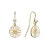 LUND COPENHAGEN ØRERING FORGYLDT MARGUERIT 11 MM ZIRKONIA - 9095025-2-30-M