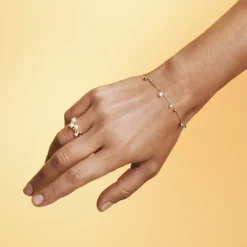 MADS Z BUBBLES N' PEARLS ARMBÅND 14 KARAT GULD MED PERLER - 1553166