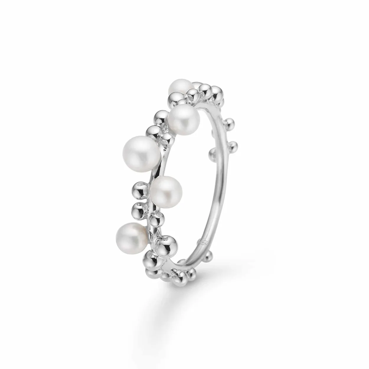 MADS Z BUBBLES N' PEARLS RING SØLV MED PERLER - 2143166