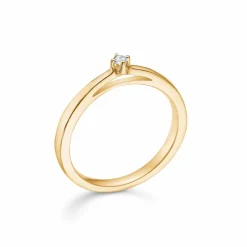 MADS Z CROWN RING 14 KARAT GULD MED BRILLANT 0,04 CARAT - 1541604
