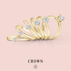 MADS Z CROWN RING 14 KARAT GULD MED BRILLANT 0,04 CARAT - 1541604