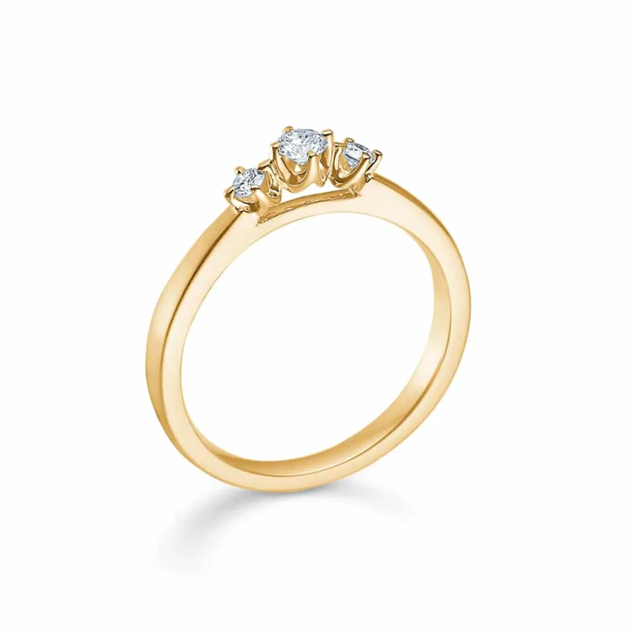 MADS Z CROWN TRINITY RING 14 KARAT GULD MED BRILLANTER - 1541717