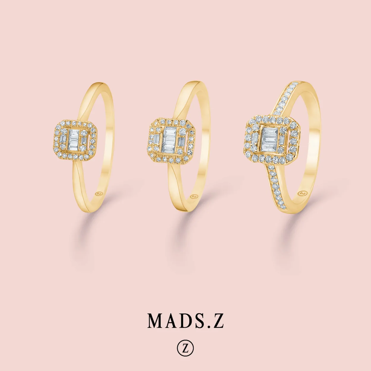 MADS Z ELIZABETH RING 14 KARAT GULD MED DIAMANTER 0,09 CARAT - 1541030