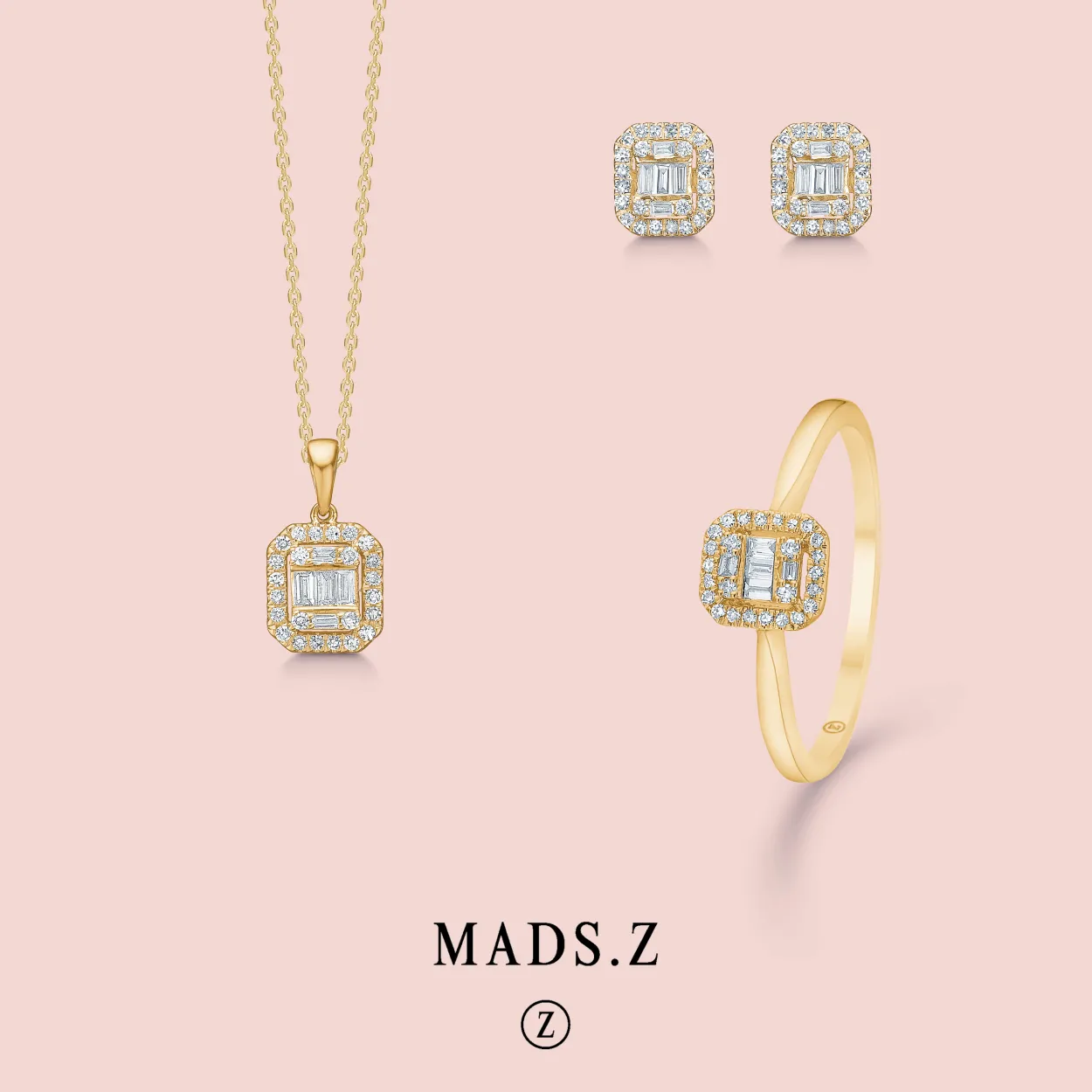MADS Z ELIZABETH RING 14 KARAT GULD MED DIAMANTER 0,09 CARAT - 1541030
