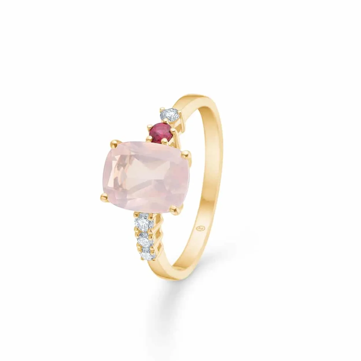MADS Z FELICITY 14 KARAT GULD RING MED ROSAKVARTS -1546069