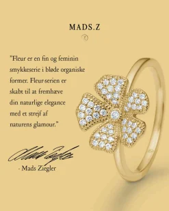 MADS Z FLEUR 14 KARAT GULD RING MED BRILLIANTER - 1541108