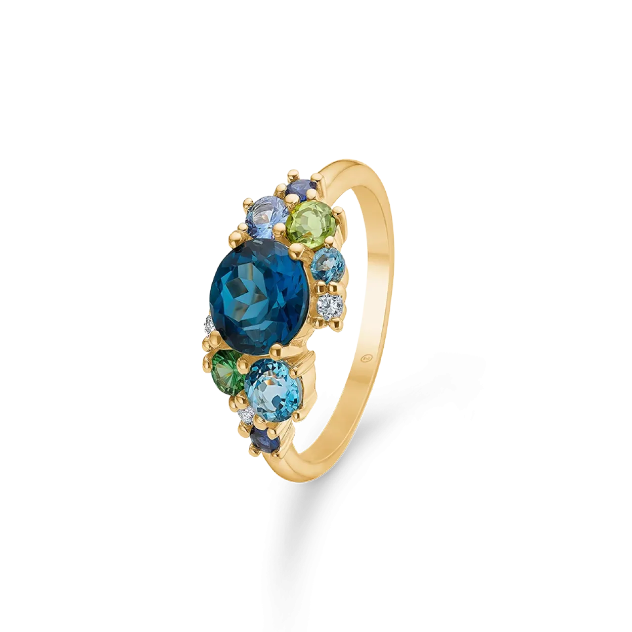 MADS Z FOUR SEASON WINTER 14 KARAT GULD RING MED ÆDELSTEN OG DIAMANT - 1546031