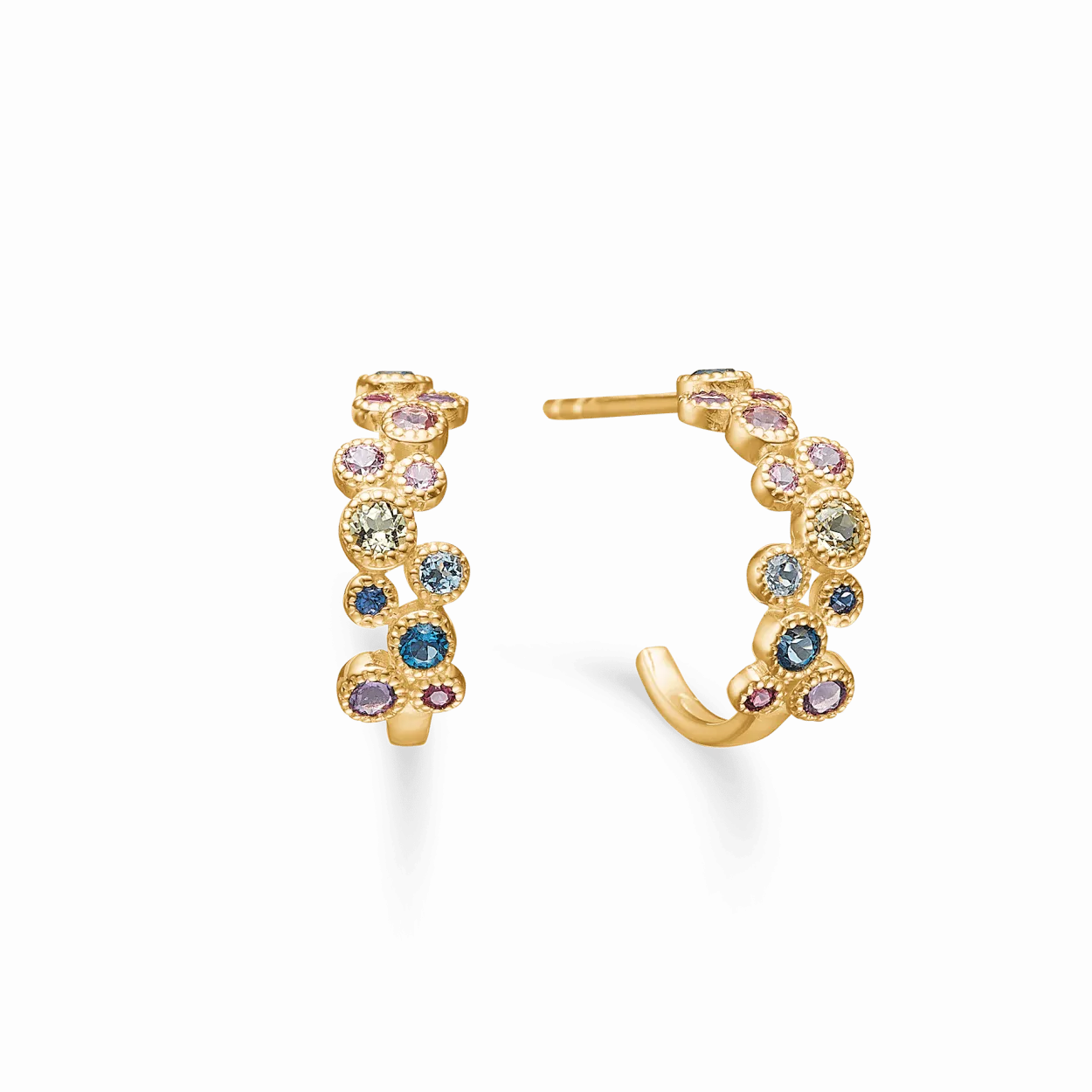 MADS Z LUXURY RAINBOW PETIT 14 KARAT GULD ØRERINGE - 1514067