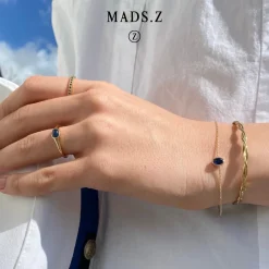 MADS Z POETRY RING 14 KARAT GULD MED SAFIR - 1544058