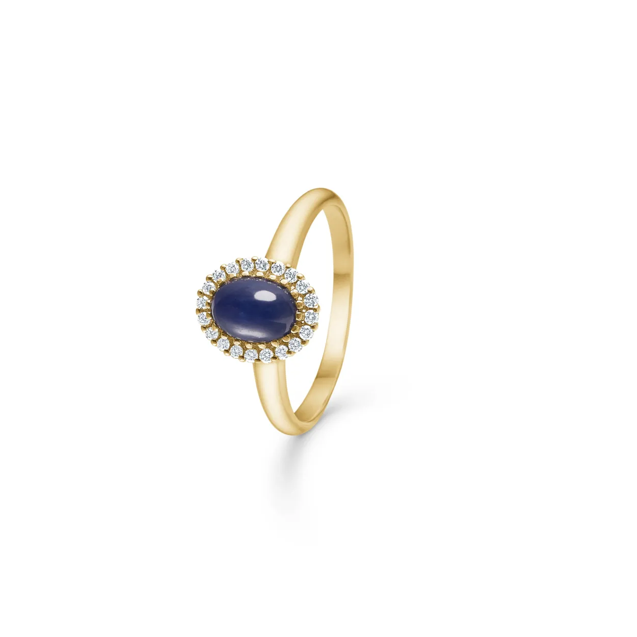 MADS Z ROYAL SAPPHIRE RING 14 KARAT MED SAFIR OG 0,12 CT WESSELTON SI - 1544031