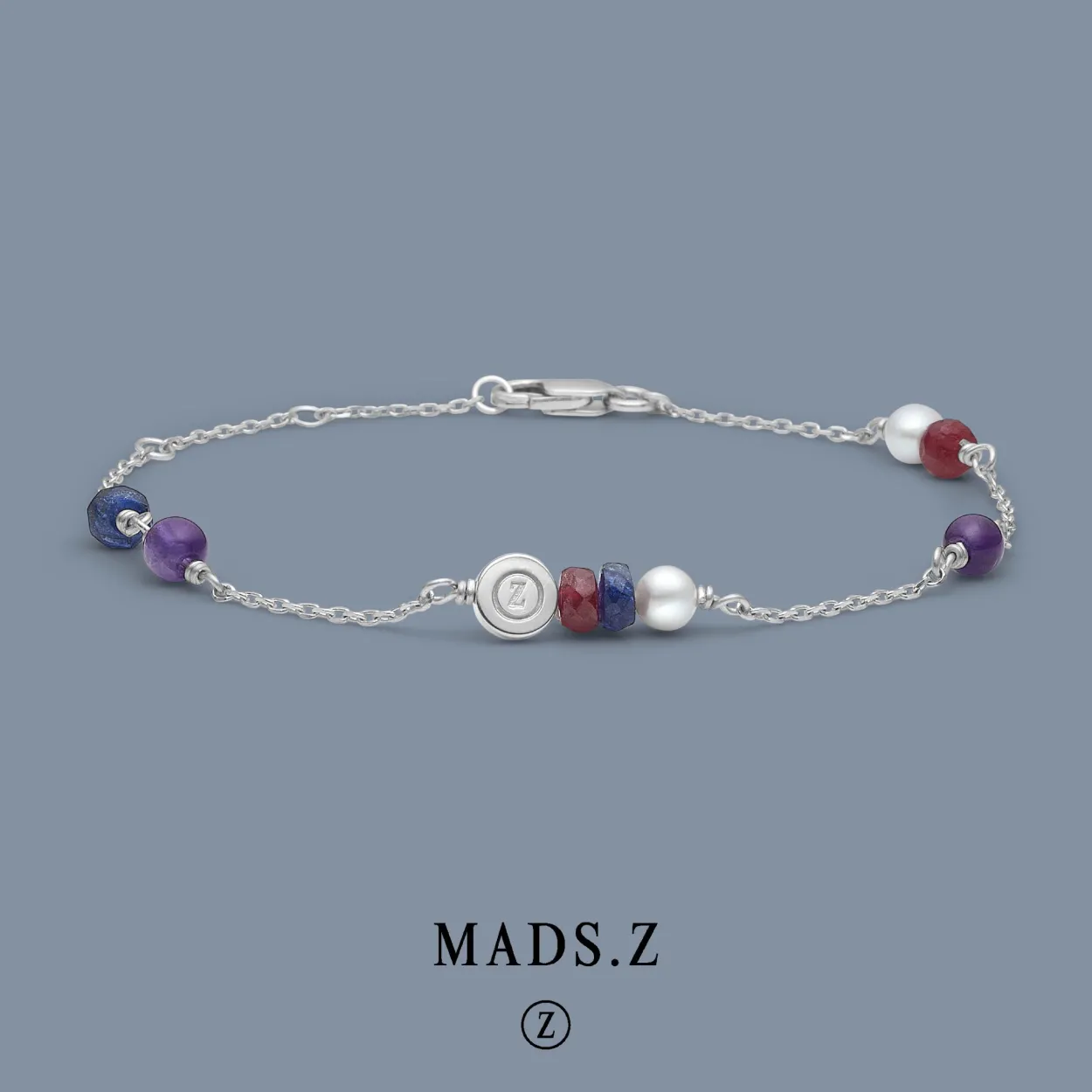 MADS Z SCATTERED TEARS ARMBÅND SØLV MED ÆGTE STEN - 2156088