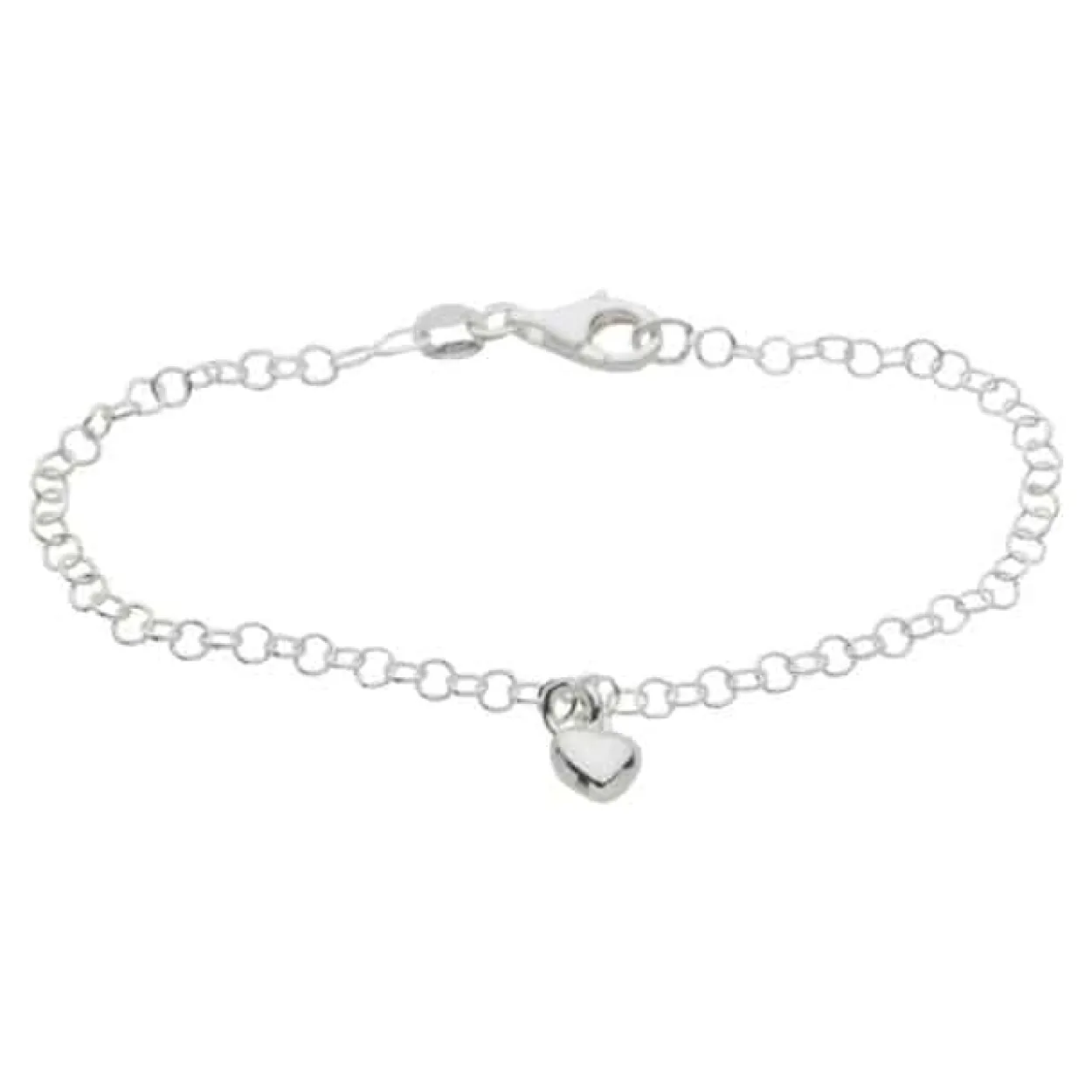 NOA KIDS ARMBÅND SØLV MED HJERTE CHARM - 80220200900