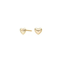 NORDAHL JEWELLERY BREEZE HJERTE ØRERINGE SØLV FORGYLDT - 30600095900
