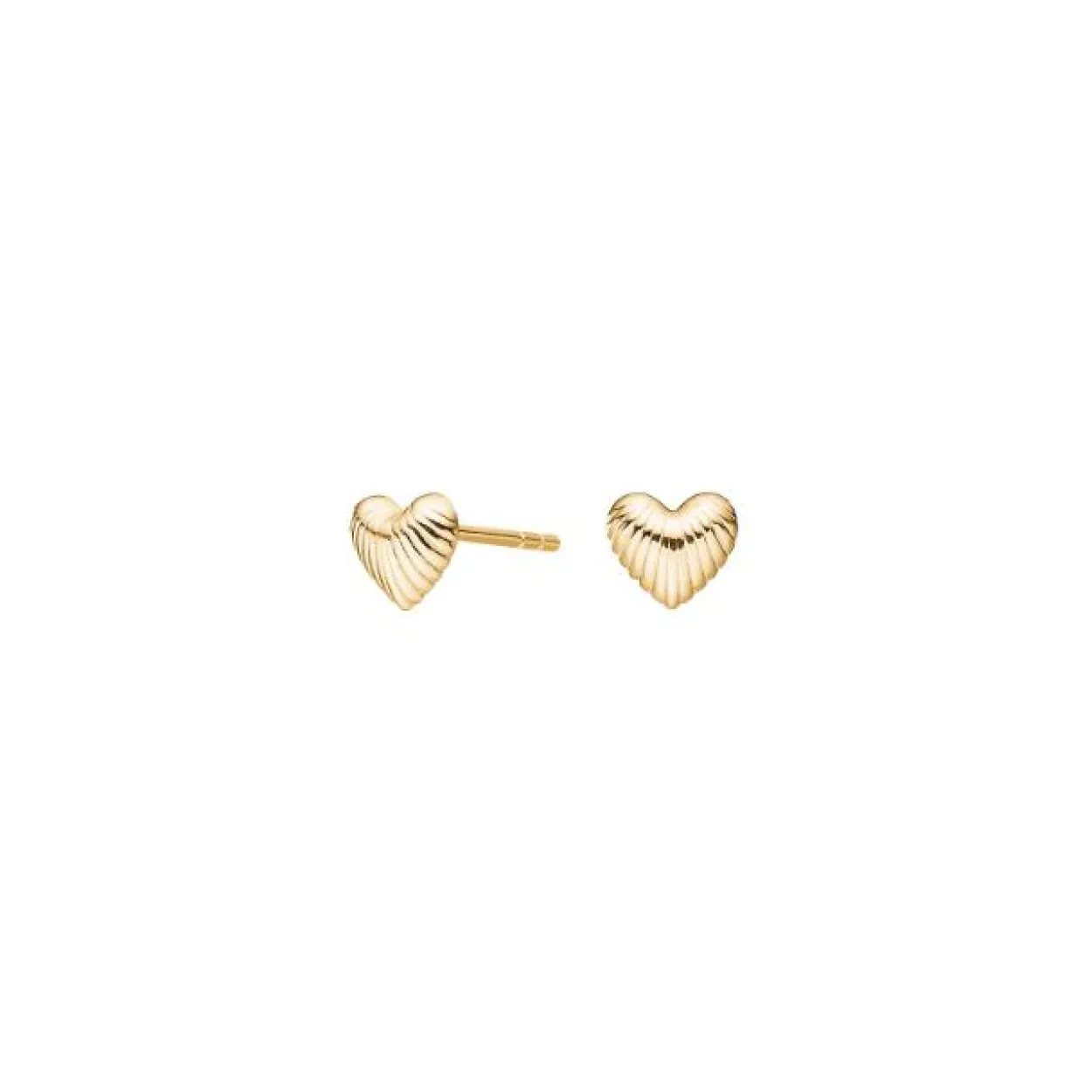 NORDAHL JEWELLERY BREEZE HJERTE ØRERINGE SØLV FORGYLDT - 30600095900
