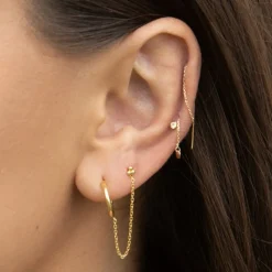 NORDAHL JEWELLERY CANDY52 ØRERINGE SØLV FORGYLDT - 325 715-3