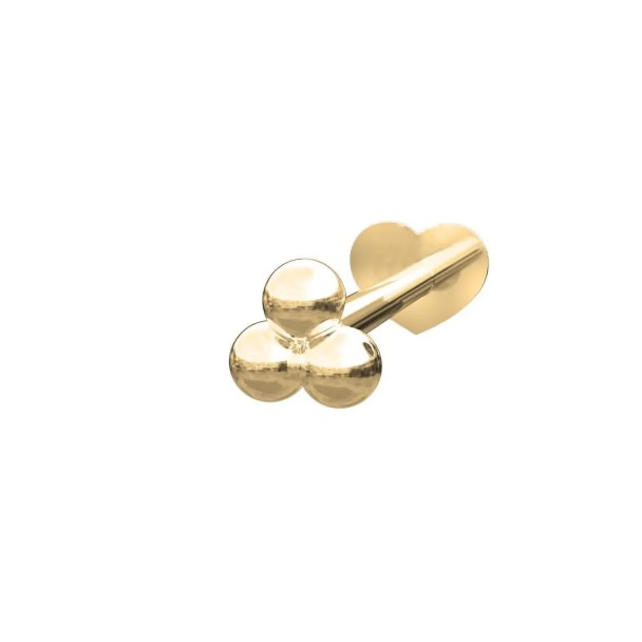 NORDAHL JEWELLERY LABRET GULD 14 KARAT KUGLER 3X2 MM - 30140020500