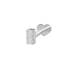 NORDAHL JEWELLERY LABRET PIERCING SØLV MED TO ZIRKONIA - 30140040900