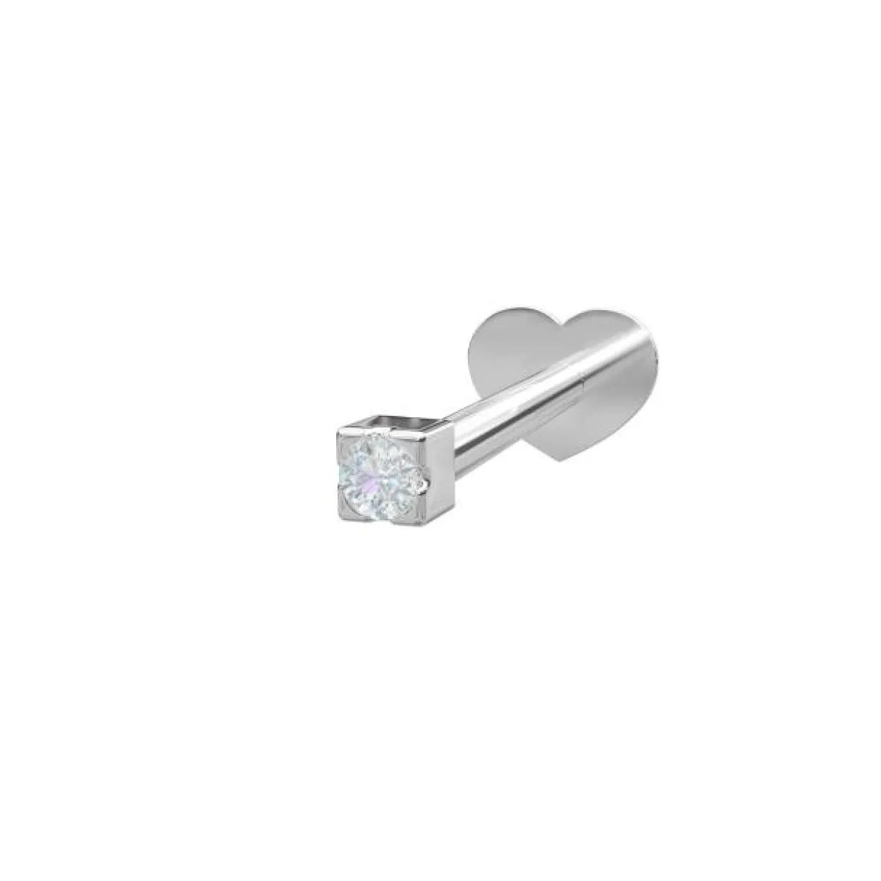 NORDAHL JEWELLERY LABRET PIERCING SØLV MED ZIRKONIA - 30140050900
