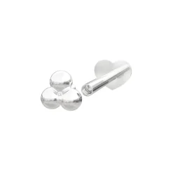 NORDAHL JEWELLERY LABRET PIERCING SØLV MED TRE KUGLER - 30140020900