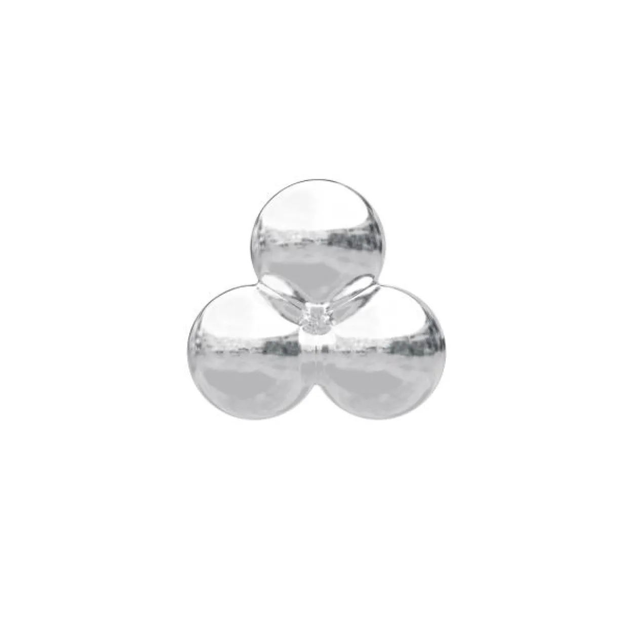 NORDAHL JEWELLERY LABRET PIERCING SØLV MED TRE KUGLER - 30140020900