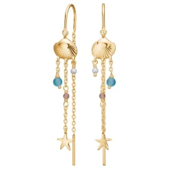 NORDAHL JEWELLERY ØREHÆNGER SEASIDE52 I FORGYLDT SØLV - 30260715900