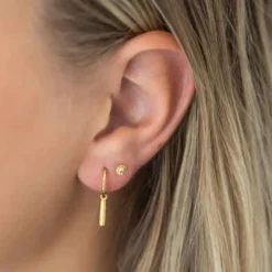 NORDAHL JEWELLERY ØRERING SØLV FORGYLDT MED STAV - 329 033-3