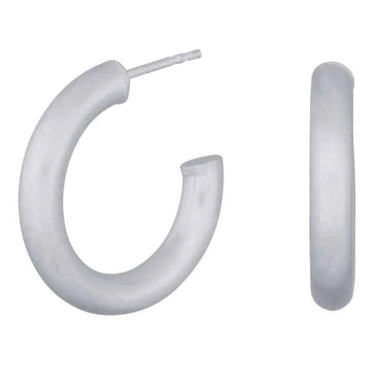 NORDAHL JEWELLERY SIMPLE52 RHODINERET SØLV CREOL MAT 25 MM - 325 670