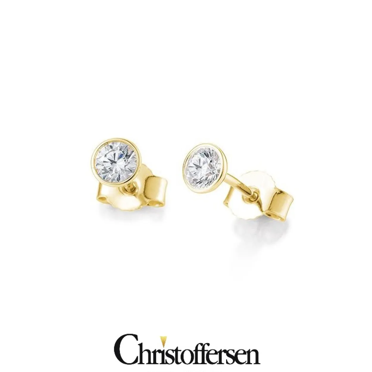 SAINT MAURICE ØRERINGE 14 KARAT GULD MED BRILLANTER - 0183703-0