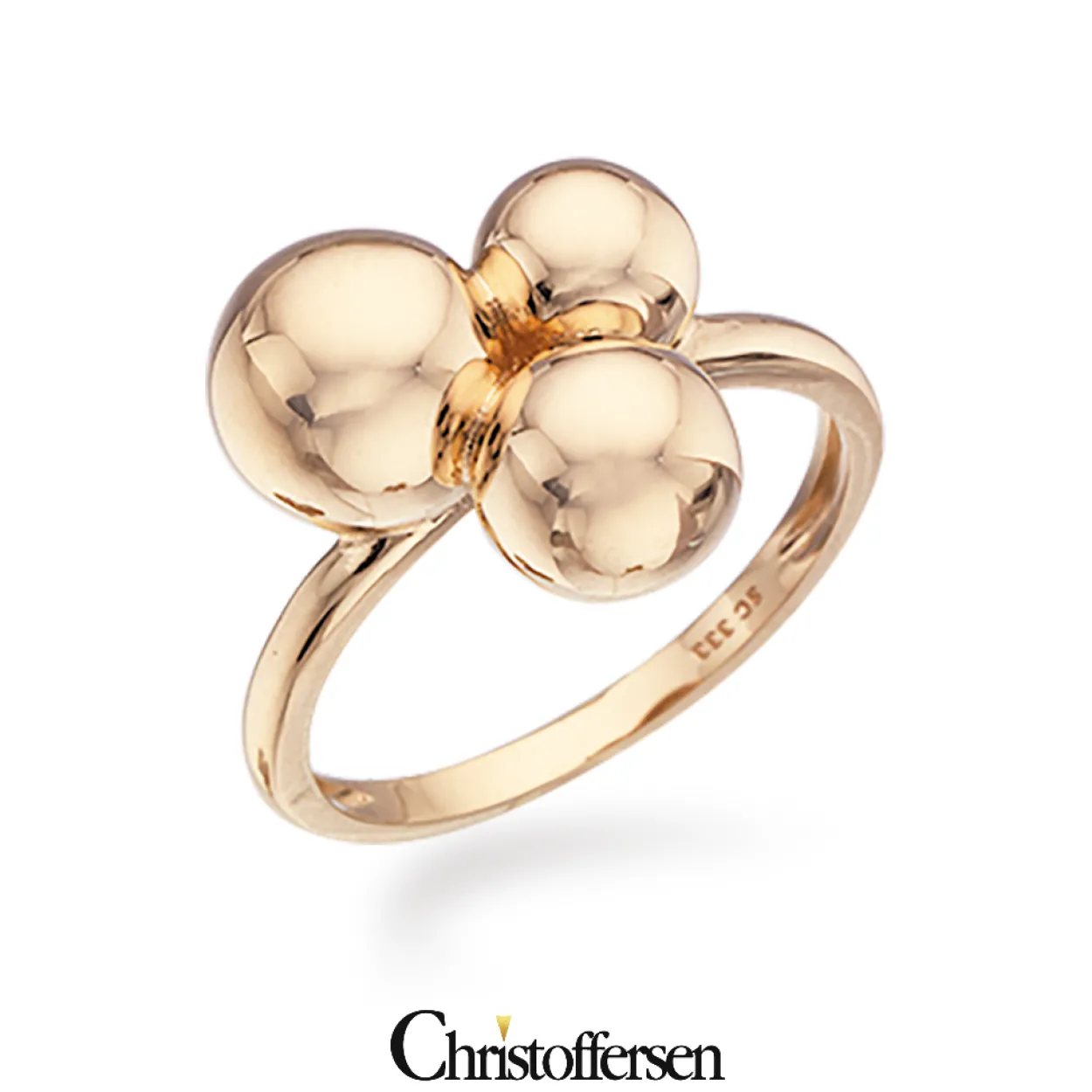 SCOUPLES RING 8 KARAT GULD MED KUGLER - 712673