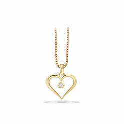 SCOUPLES VIDA HJERTE 8 KARATS GULD MED 0,03 CT DIA - 2823,03