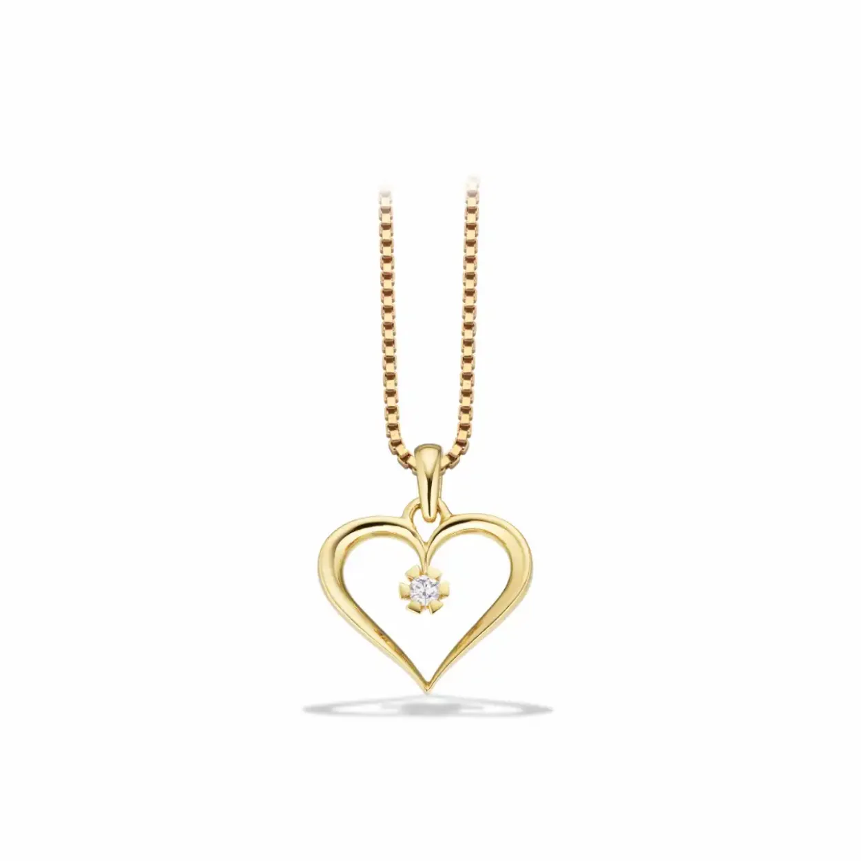 SCOUPLES VIDA HJERTE 8 KARATS GULD MED 0,03 CT DIA - 2823,03