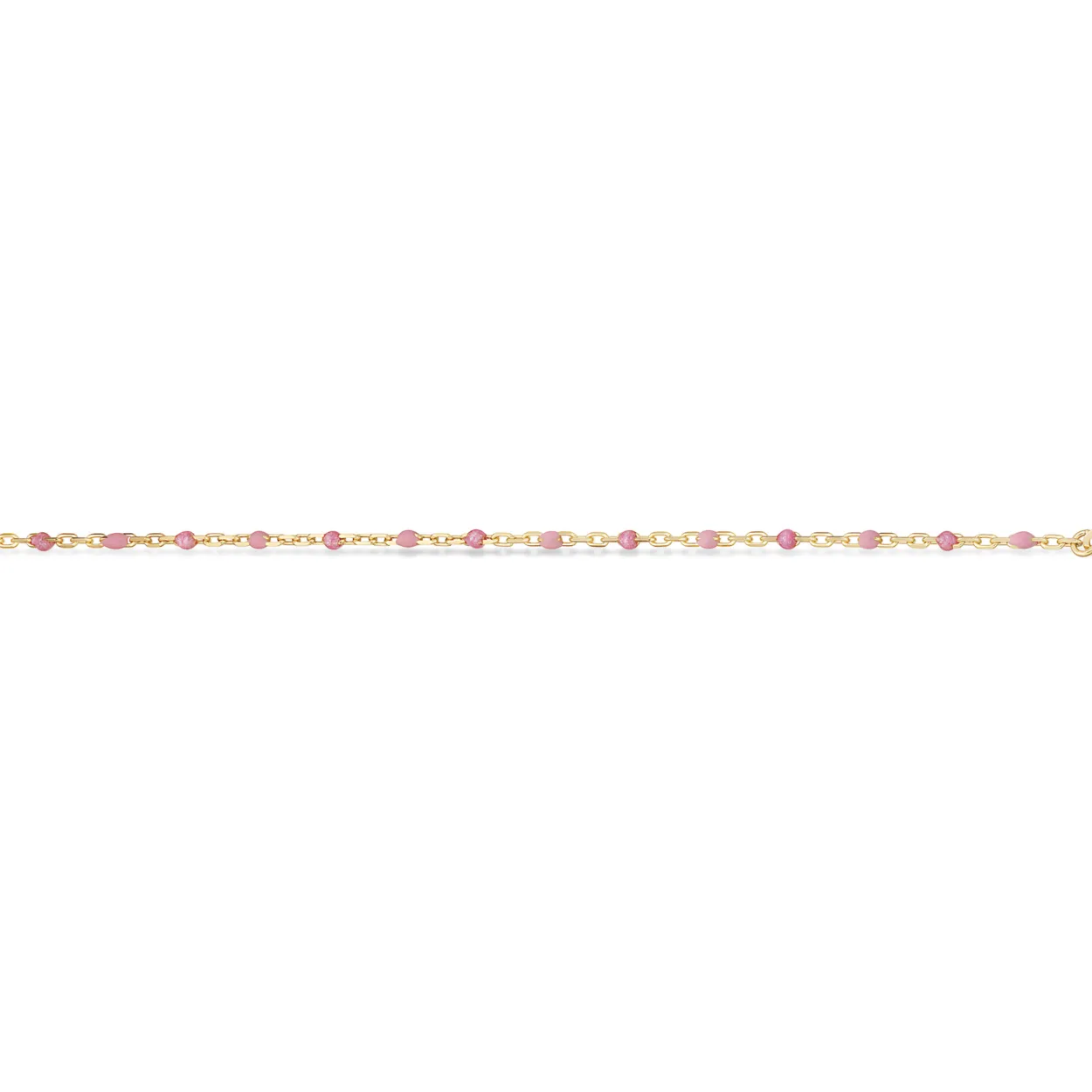 SCROUPLES ARMBÅND FORGYLDT SØLV MED ROSA EMALJE 17+2 CM - 39402A,M