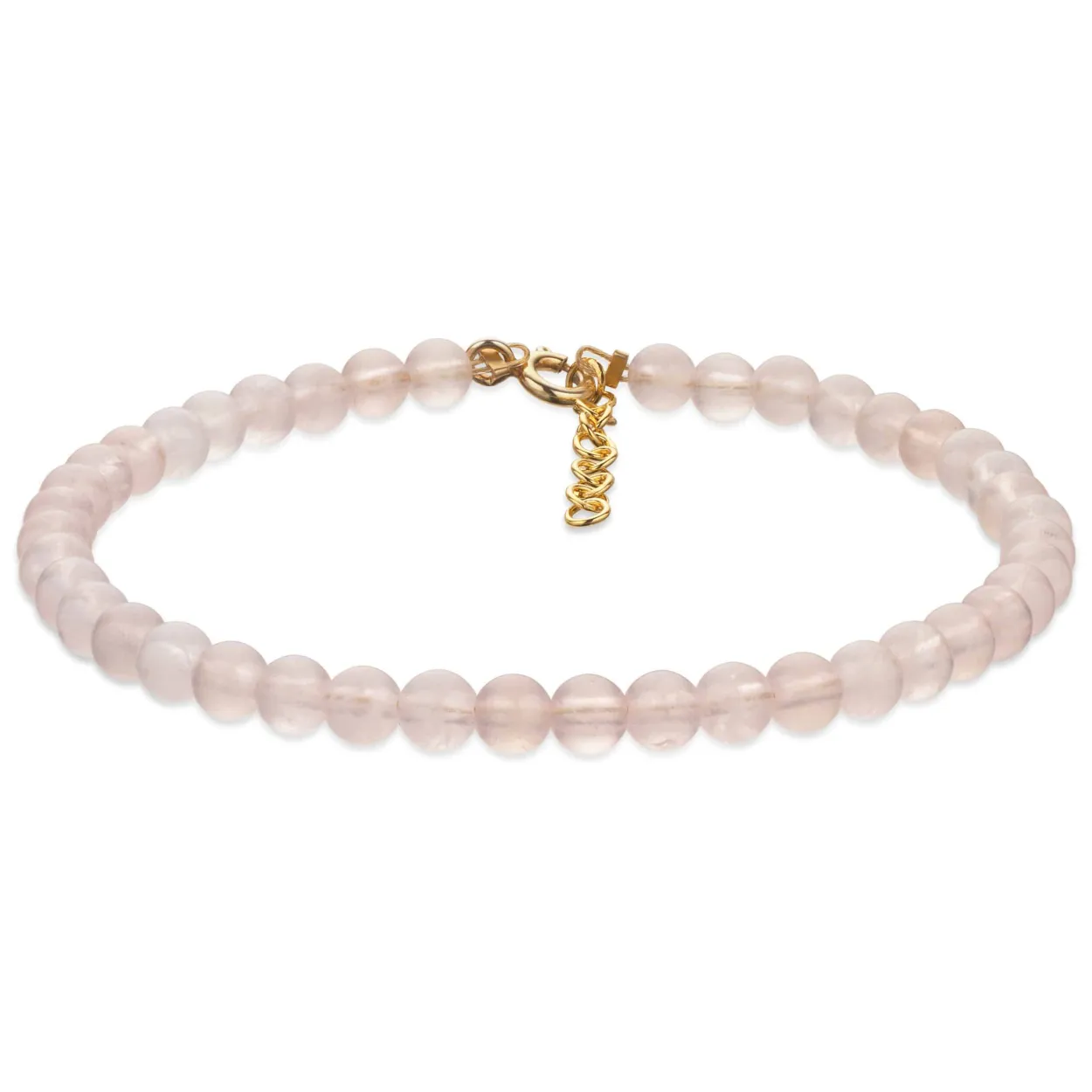 SCROUPLES ARMBÅND I SØLV FORGYLDT MED ROSA QUARTZ - 39082A,M