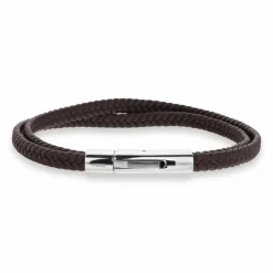 SCROUPLES FORCE HERREARMBÅND MED BRUN LÆDER 21 CM - 03441A,M