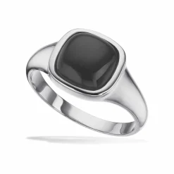 SCROUPLES HERRERING I SØLV MED SORT ONYX - 791522