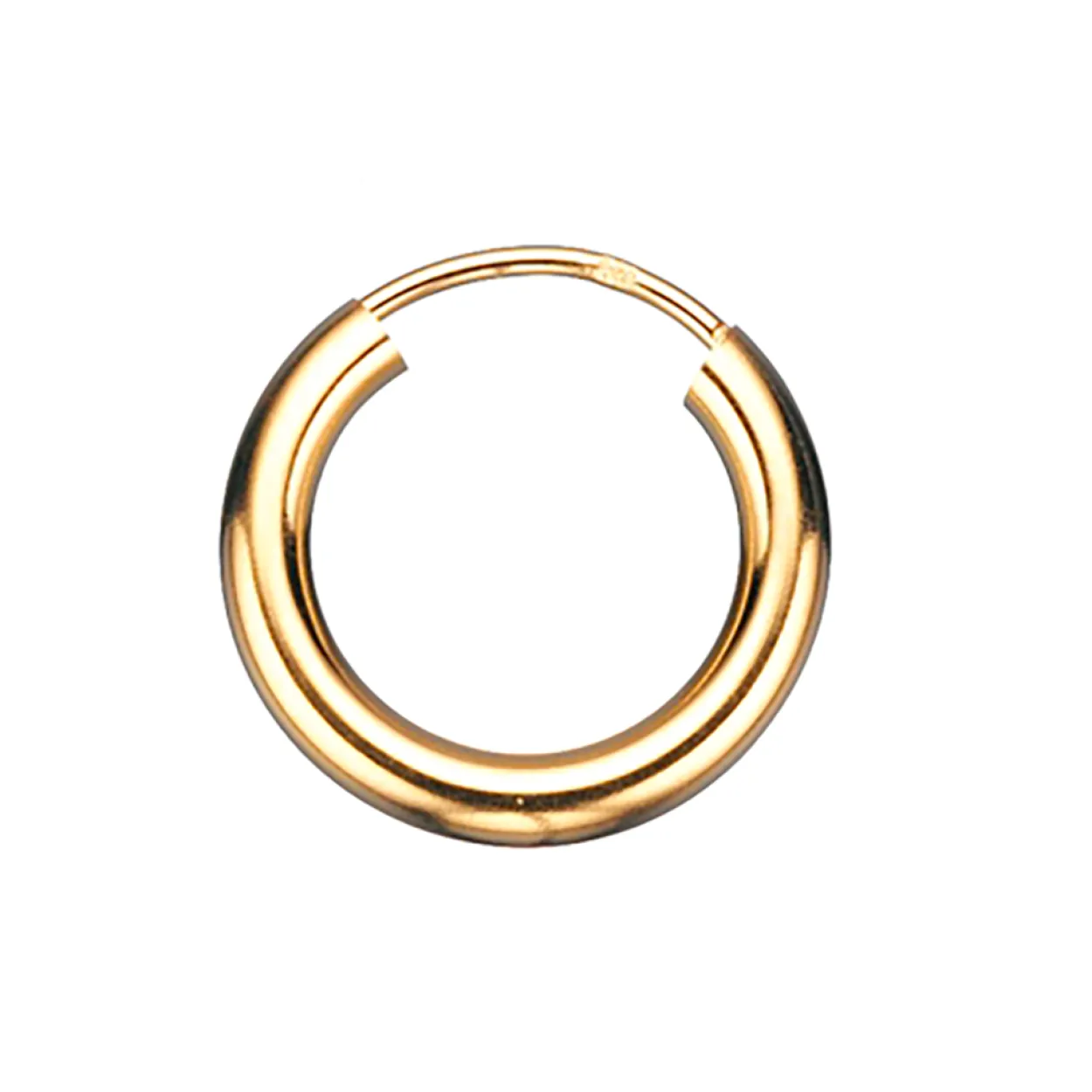 SCROUPLES 14 KARAT GULD ØRERINGE CREOL 2,5 X 15 MM - 19235