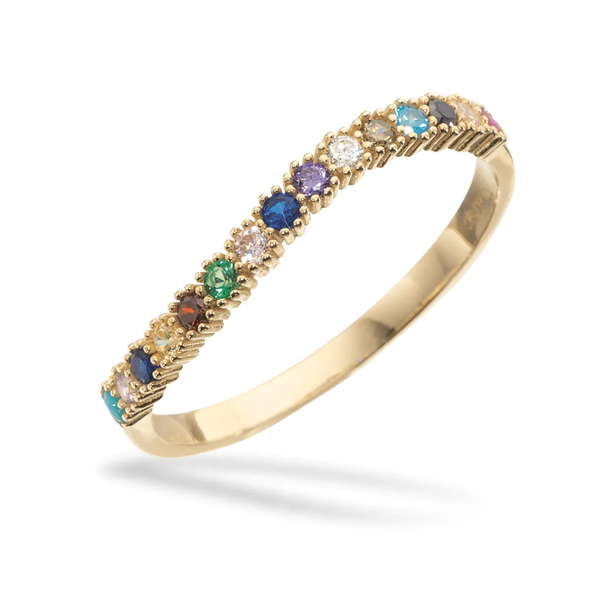 SCROUPLES 8 KARAT GULD RING RAINBOW - 711413