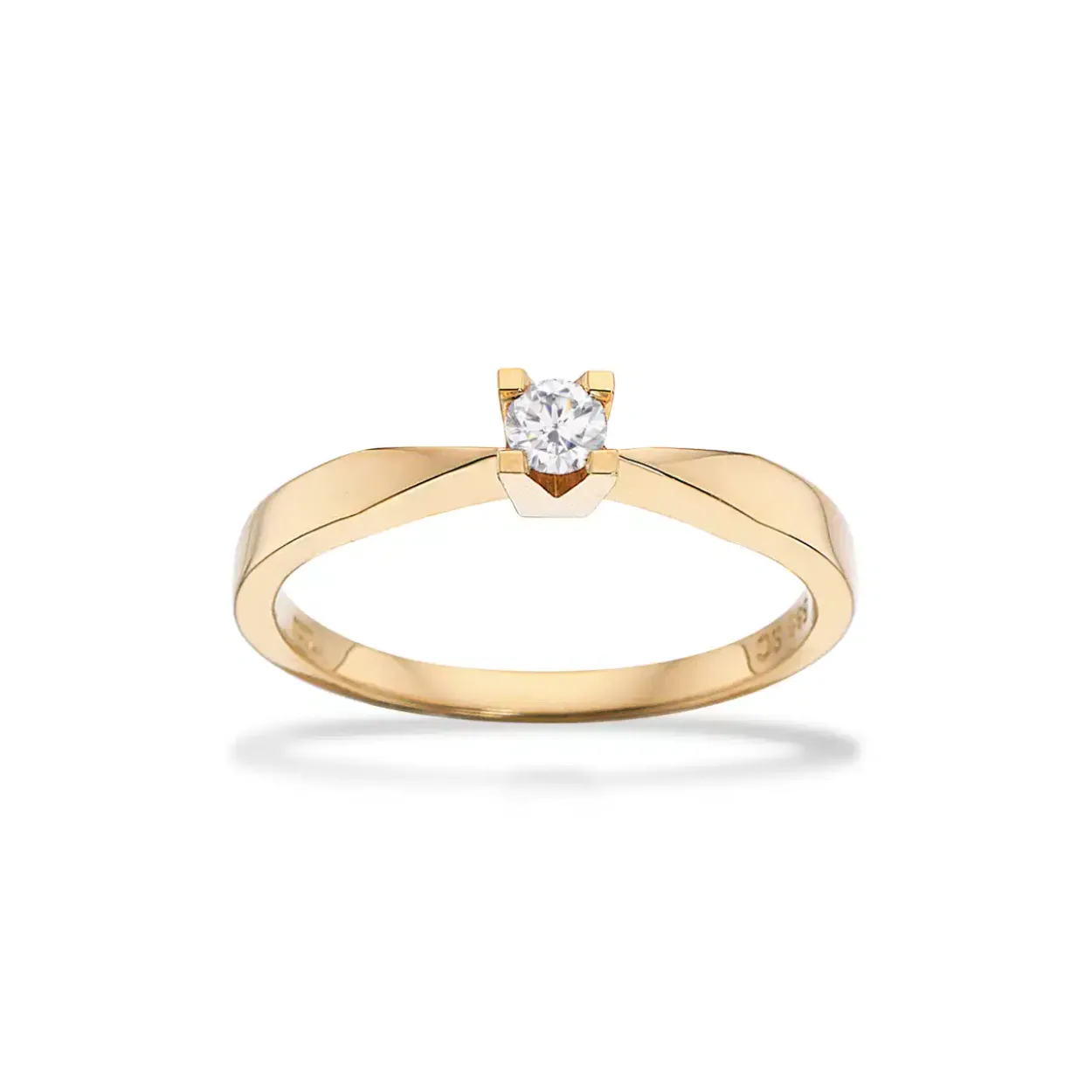 SCROUPLES KLEOPATRA RING RØDGULD MED BRILLANT 0,10 CT - 7135,10