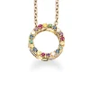 SCROUPLES RAINBOW CIRKEL VEDHÆNG 8 KARAT GULD - 210903