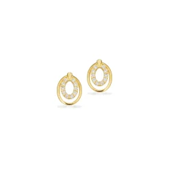 SCROUPLES ØRERINGE 8 KARAT GULD MED ZIRKONIA - 123943