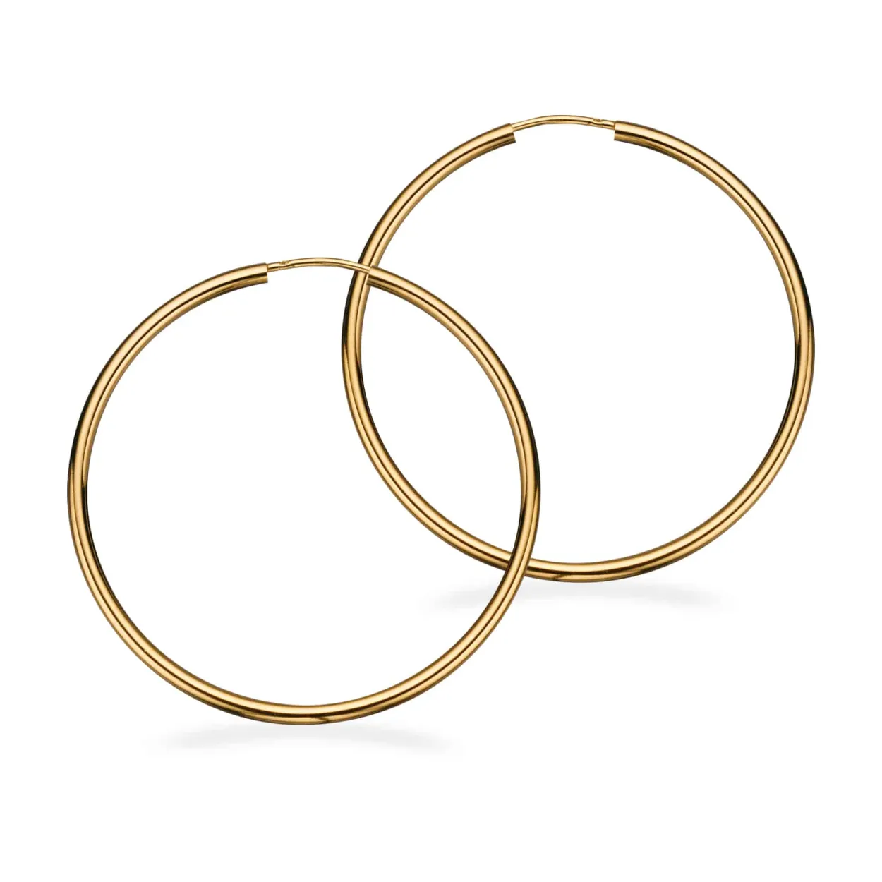 SCROUPLES ØRERINGE 8 KARAT GULD 2 X 40 MM - 11403