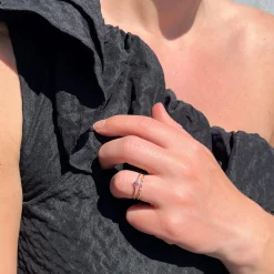 SCROUPLES RING 8 KARAT GULD MED LILLA ZIRKONIA - 713473
