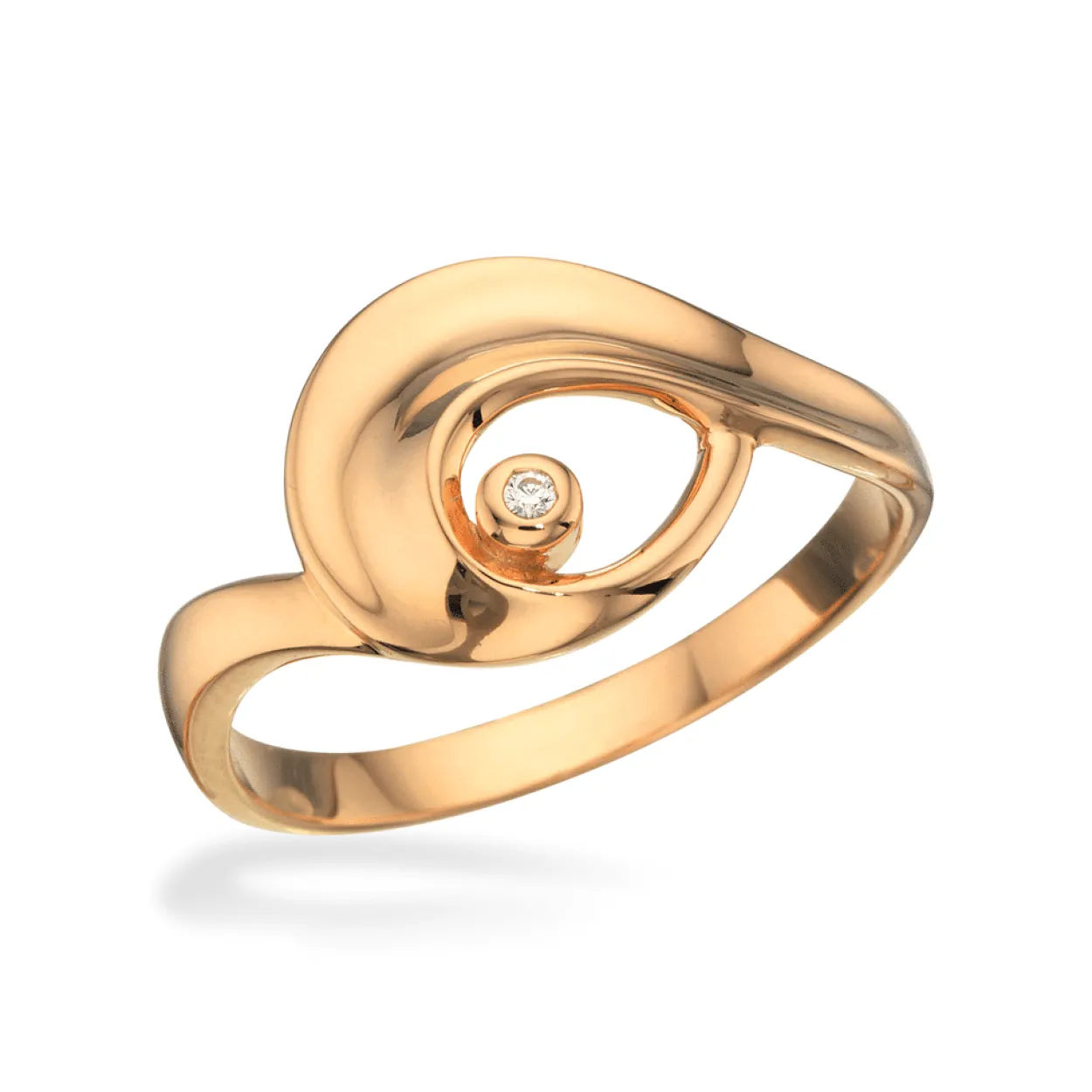 SCROUPLES RING 8 KARAT GULD MED ZIRKON - 713143