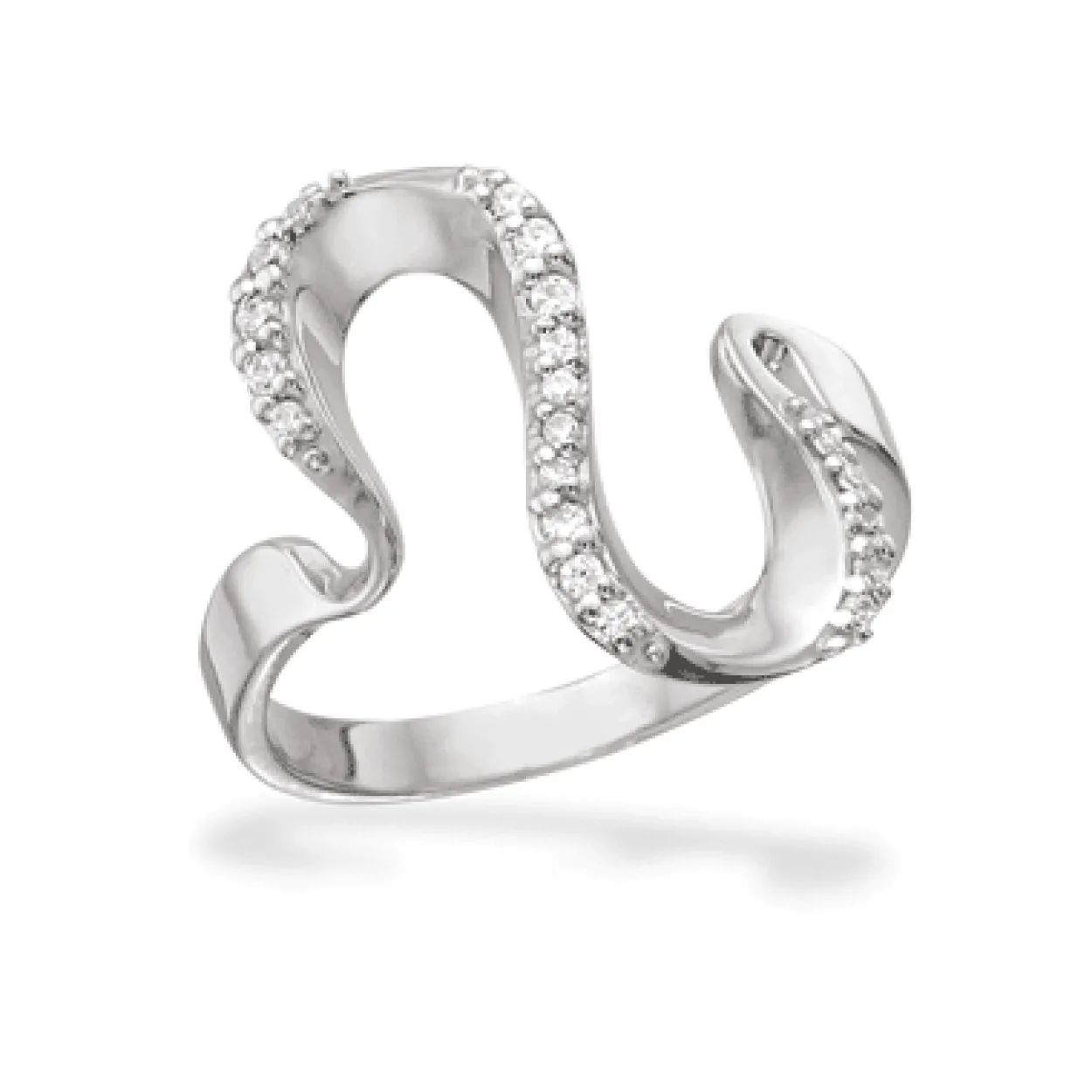 SCROUPLES RING SØLV MED ZIRKONIA - 727442