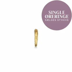 SCROUPLES SINGLE SØLV FORGYLDT ØRERING RUSTIK - 160422-1